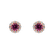 Diamond earrings with Garnet Bloom Spark2