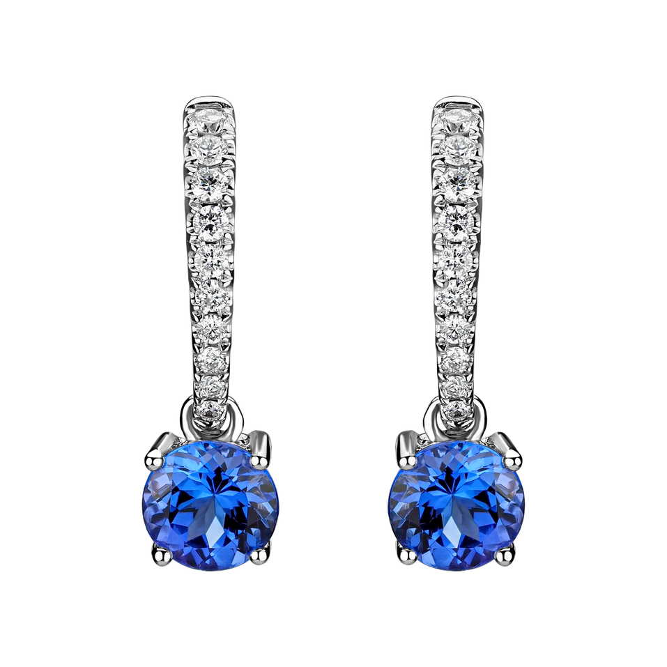 Diamond earrings with Tanzanite Queen Elena