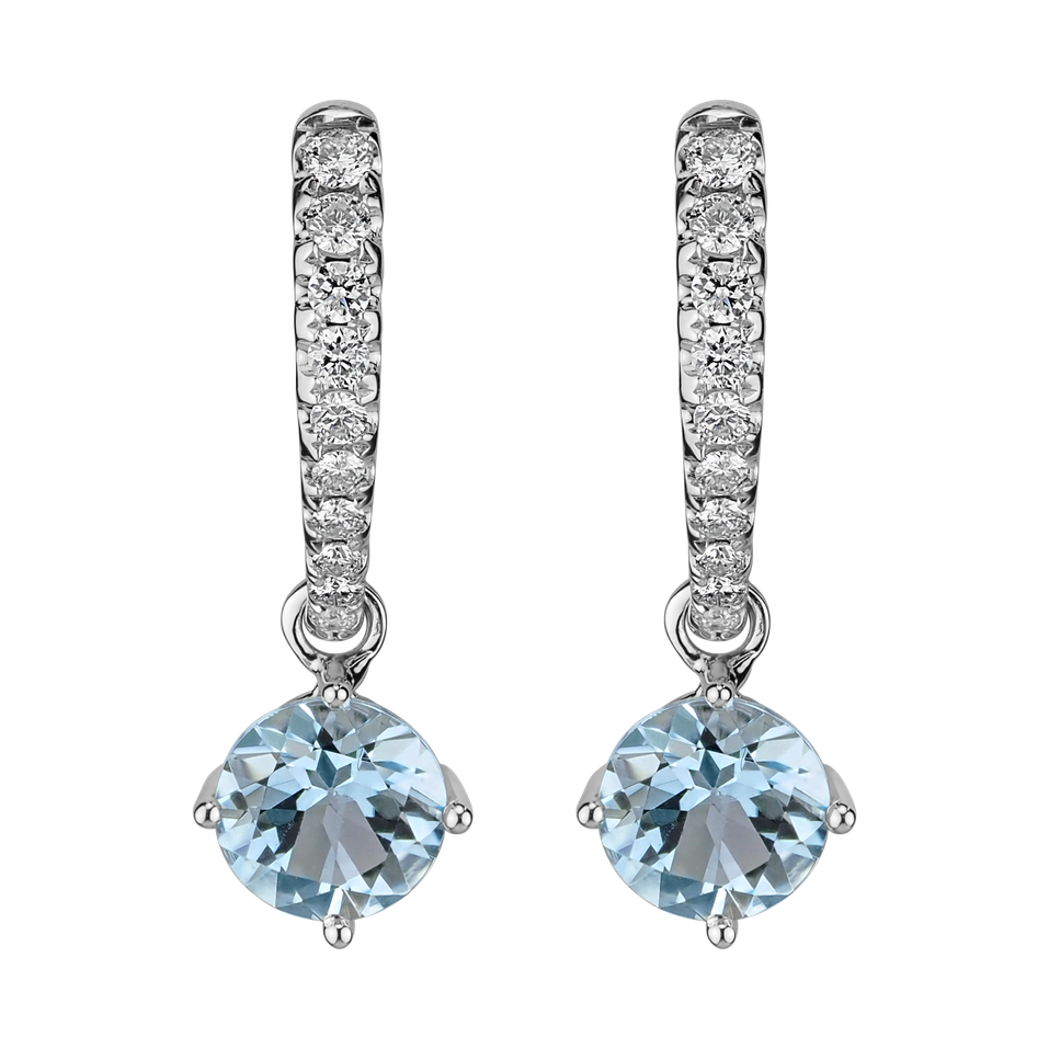 Diamond earrings with Topaz Queen Elena