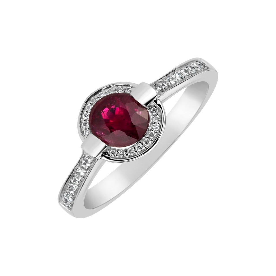 Diamond ring with Ruby Parvati