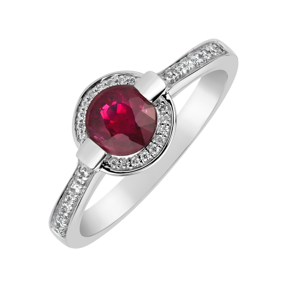 Diamond ring with Tourmalíne Parvati