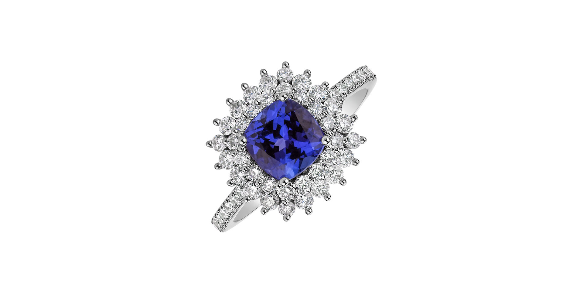 Diamond ring with Tanzanite Elegant Passion