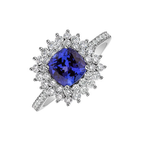 Diamond ring with Tanzanite Elegant Passion