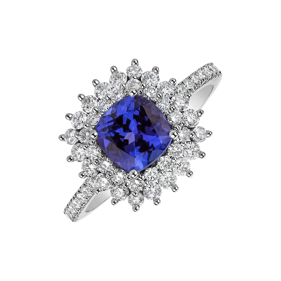 Diamond ring with Tanzanite Elegant Passion