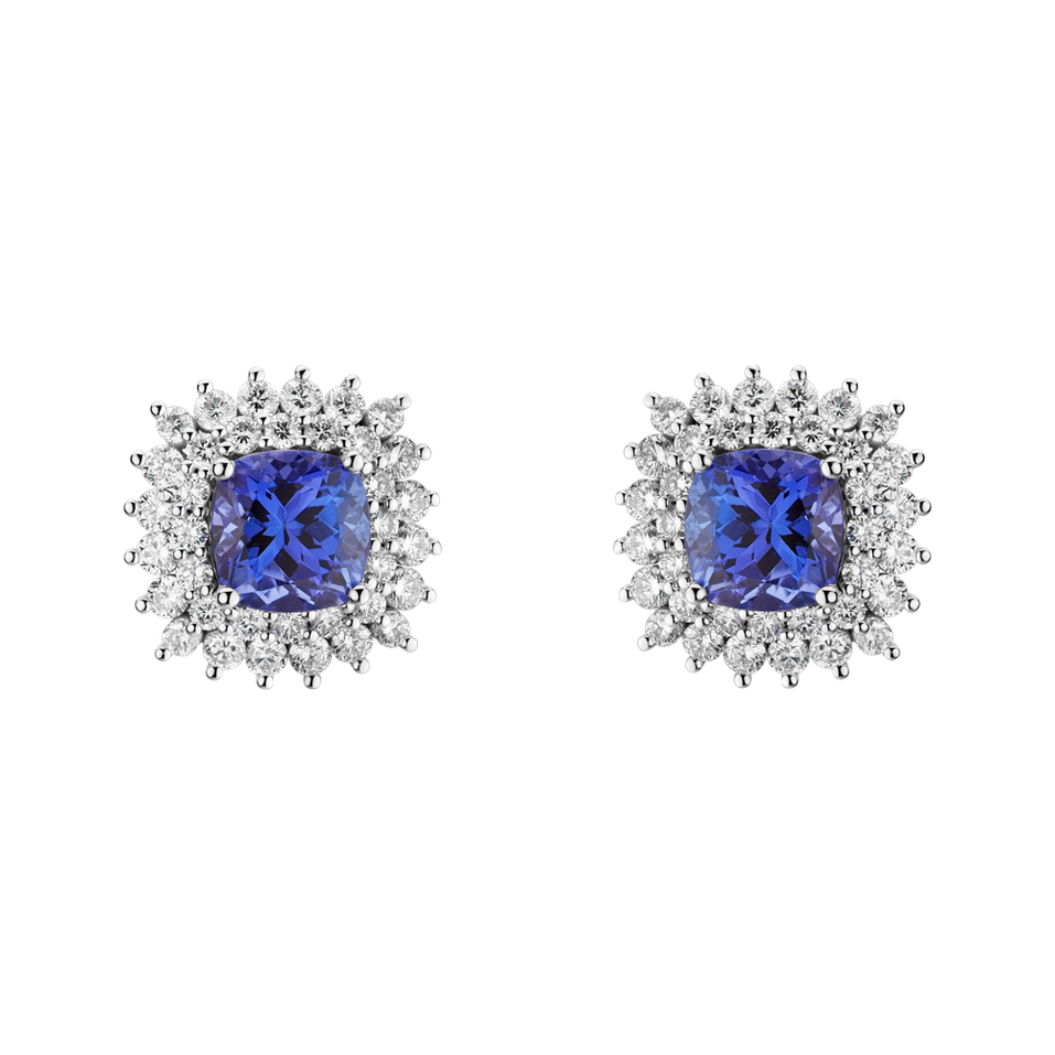 Diamond earrings with Tanzanite Midnight Empire