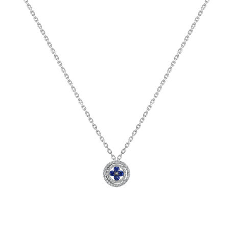 Diamond pendant with Sapphire Cecelia
