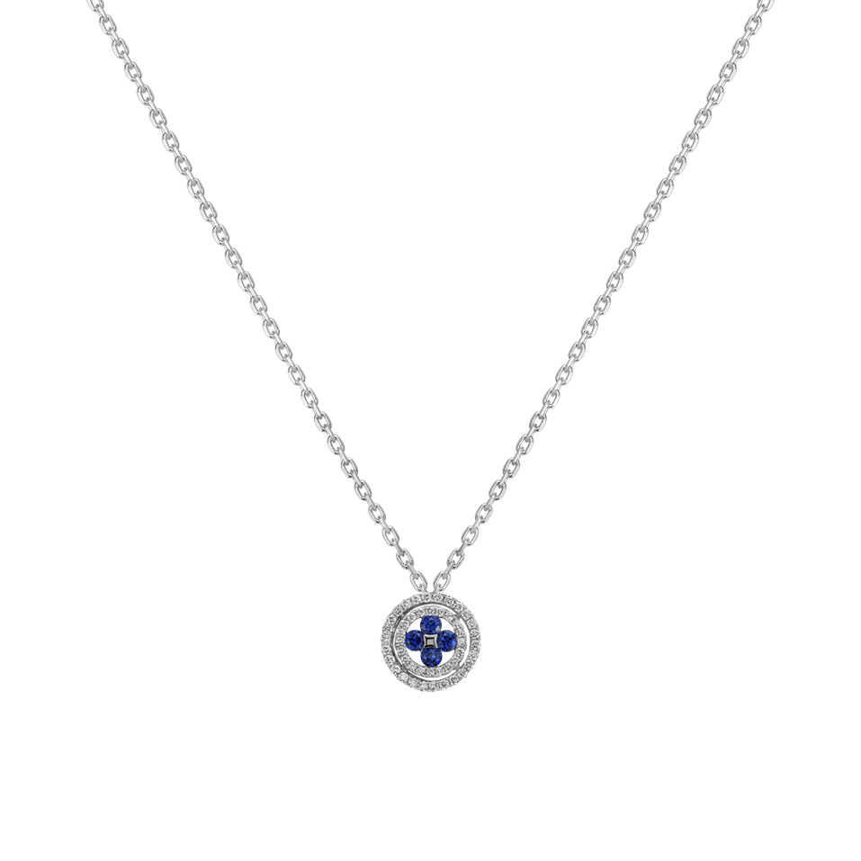 Diamond pendant with Sapphire Cecelia