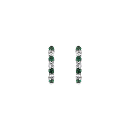 Diamond earrings and Emerald Gem Grace