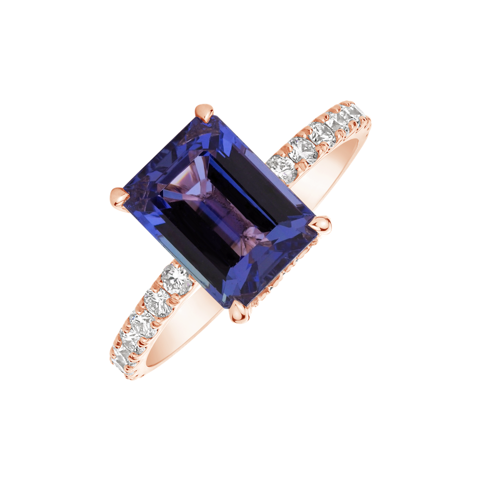 Diamond ring with Tanzanite Proud Promise