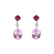 Diamond earrings, Garnet and Kunzite Purple Rain2