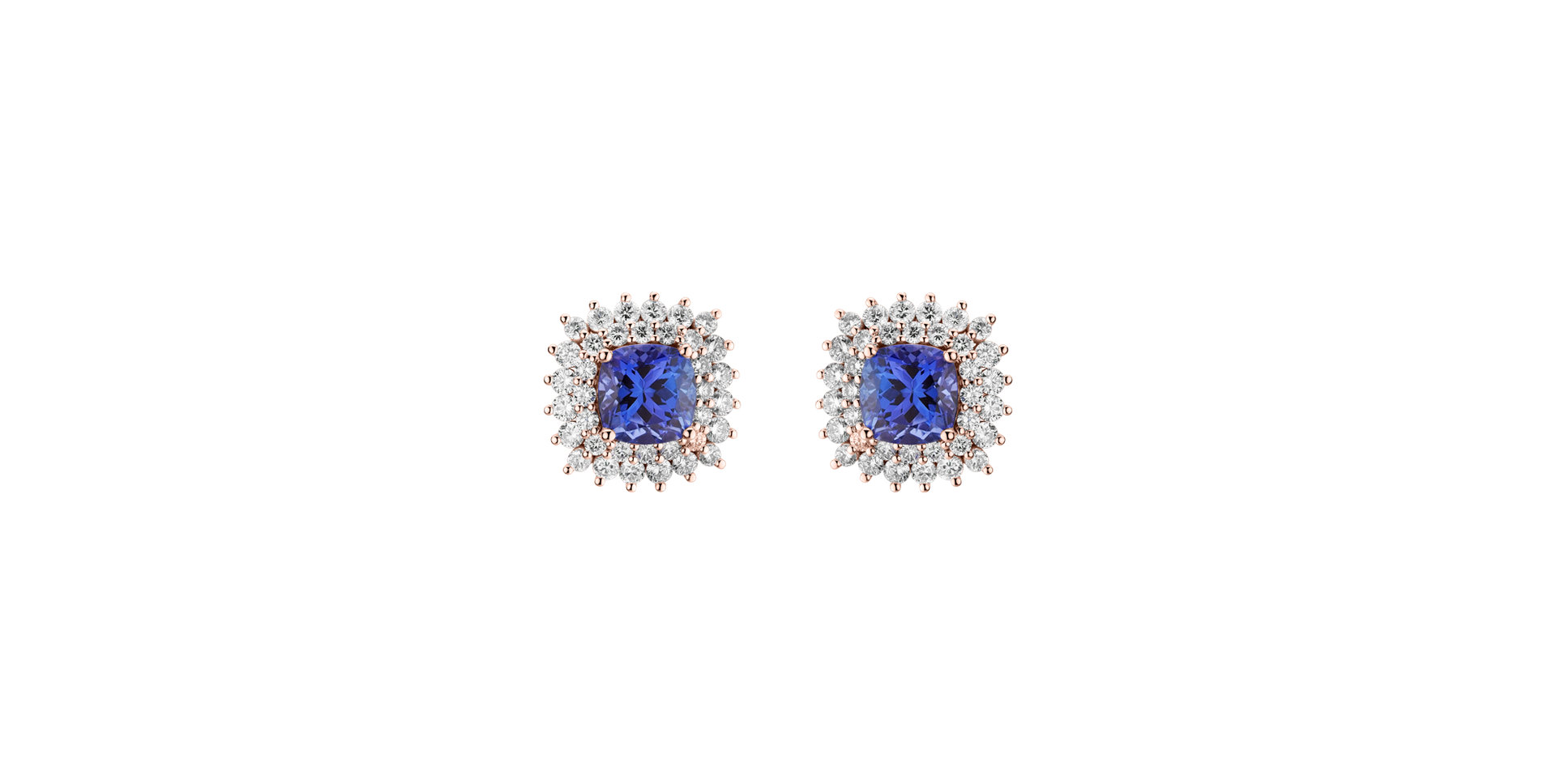 Diamond earrings with Tanzanite Midnight Empire