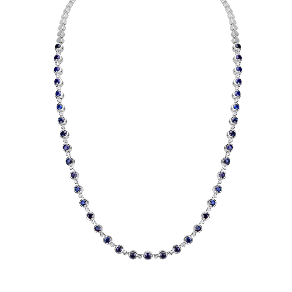 Diamond necklace with Sapphire Sapphire Poetry