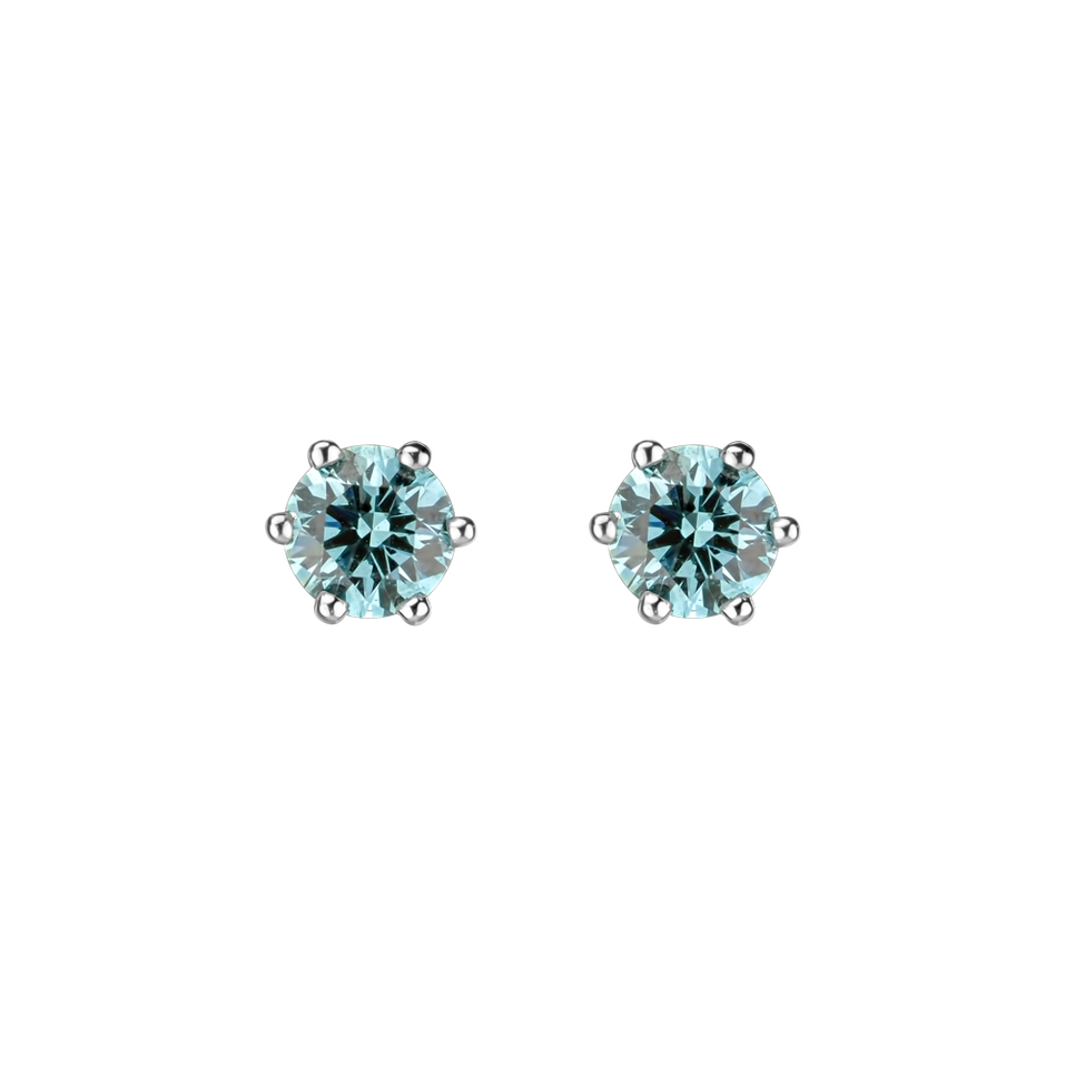 Earrings with blue diamonds Vesper Romance