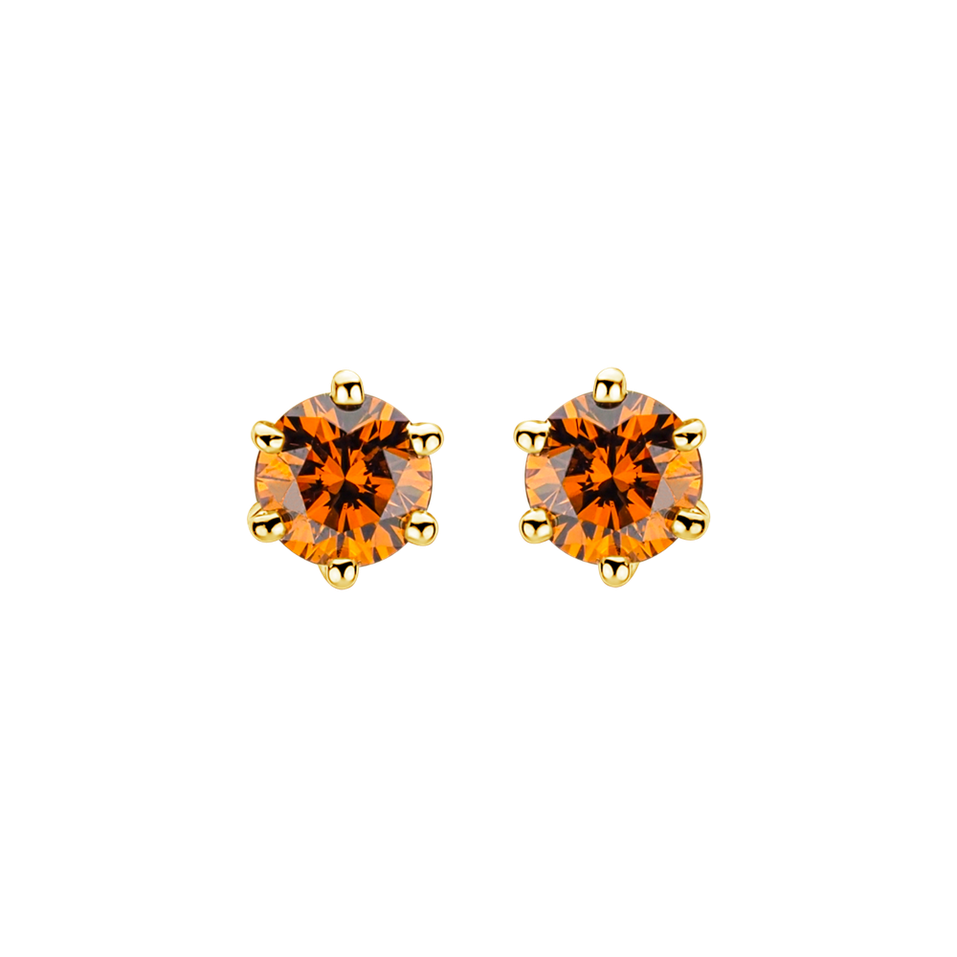 Earrings with orange diamonds Vesper Romance