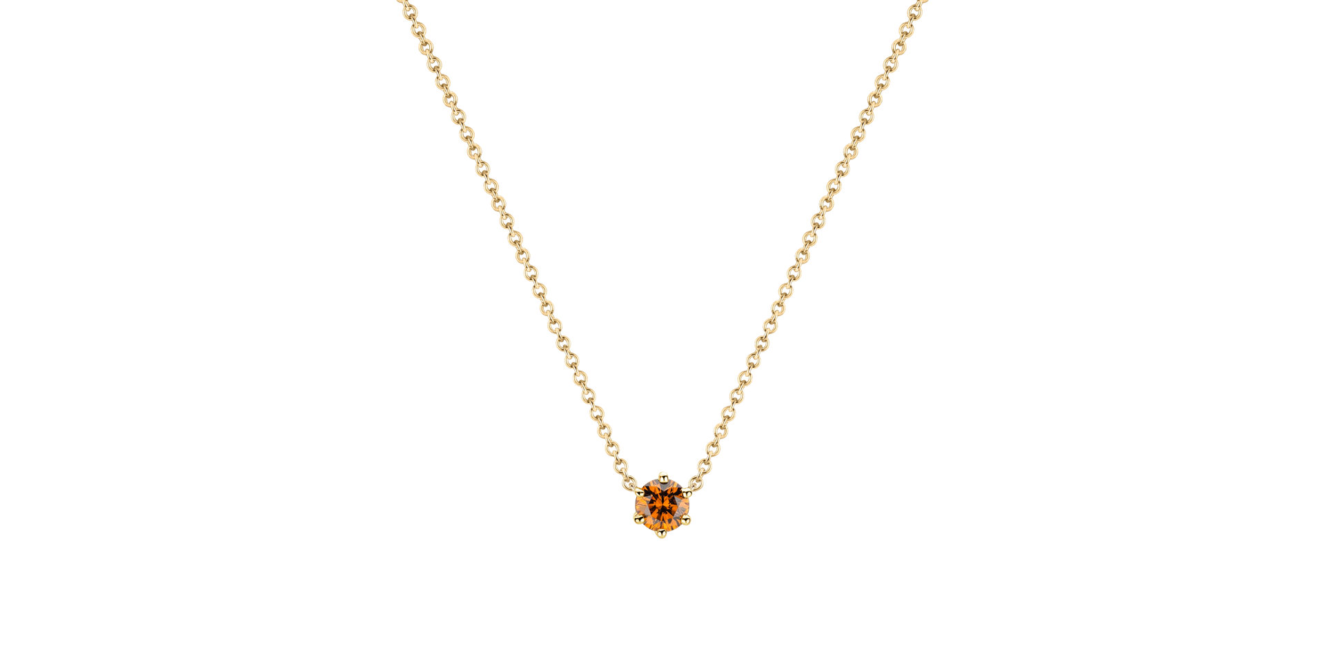 Necklace with orange diamonds Essential Drop