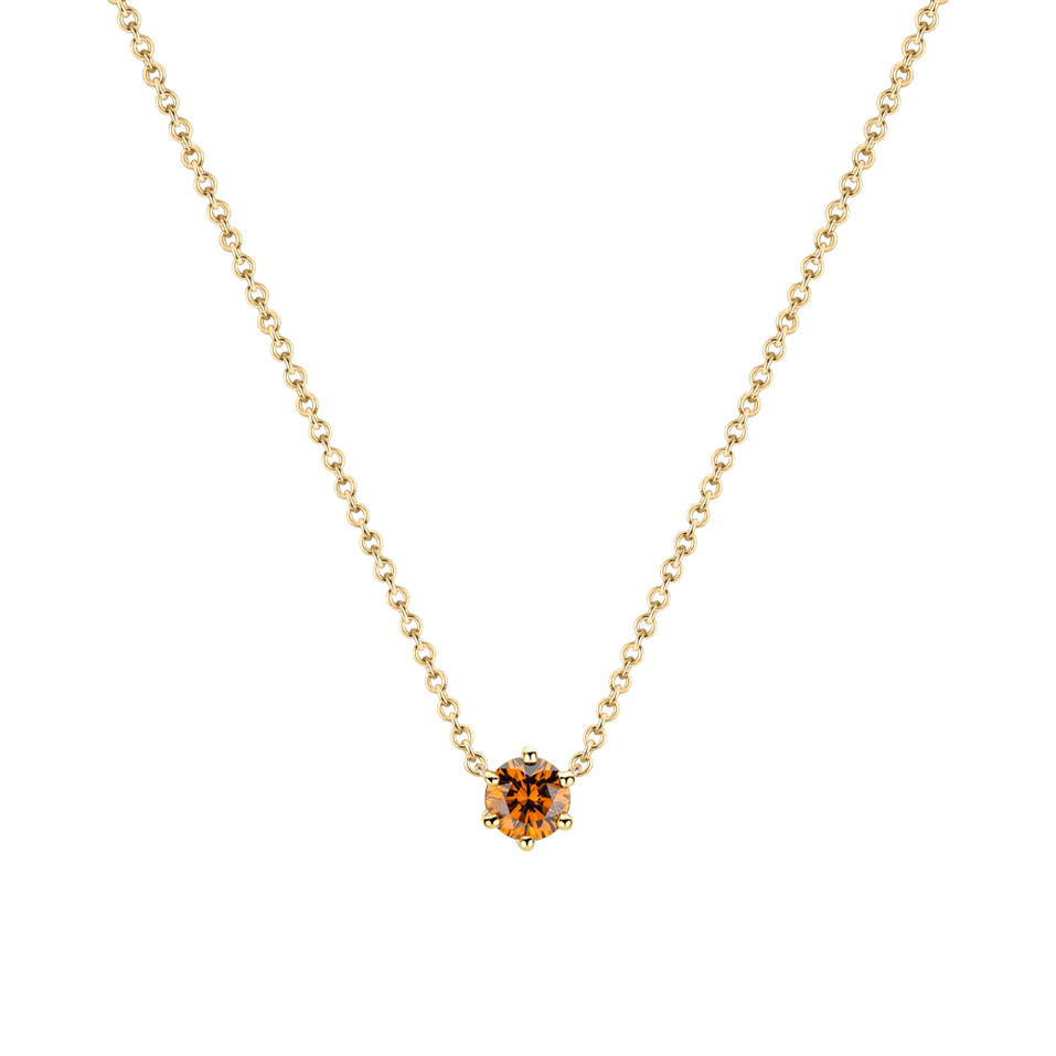 Necklace with orange diamonds Essential Drop