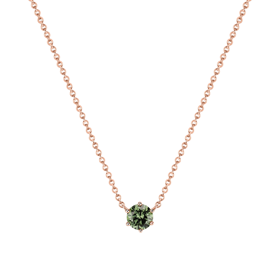 Necklace with green diamonds Essential Drop