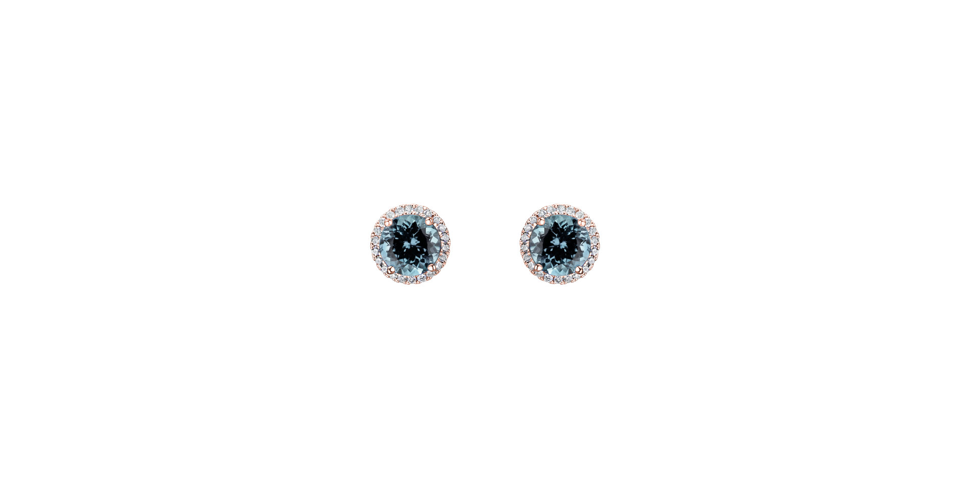Diamond earrings with Topaz Royal Galaxy