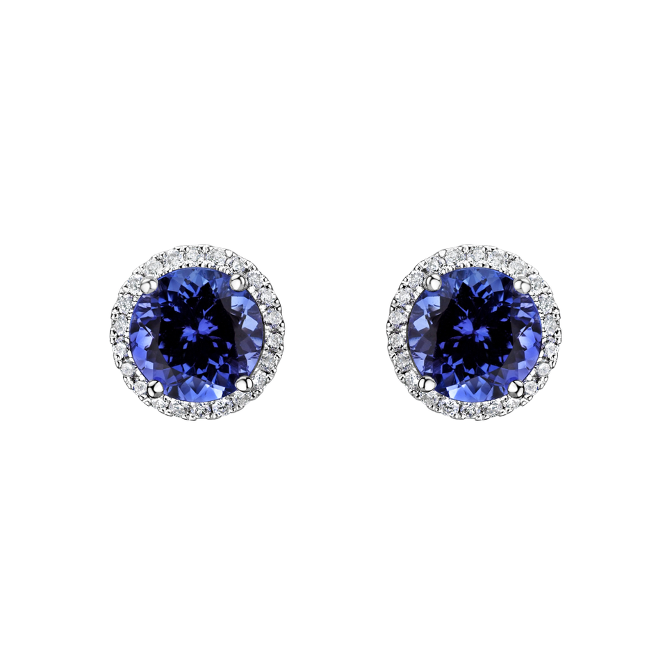 Diamond earrings with Tanzanite Royal Galaxy