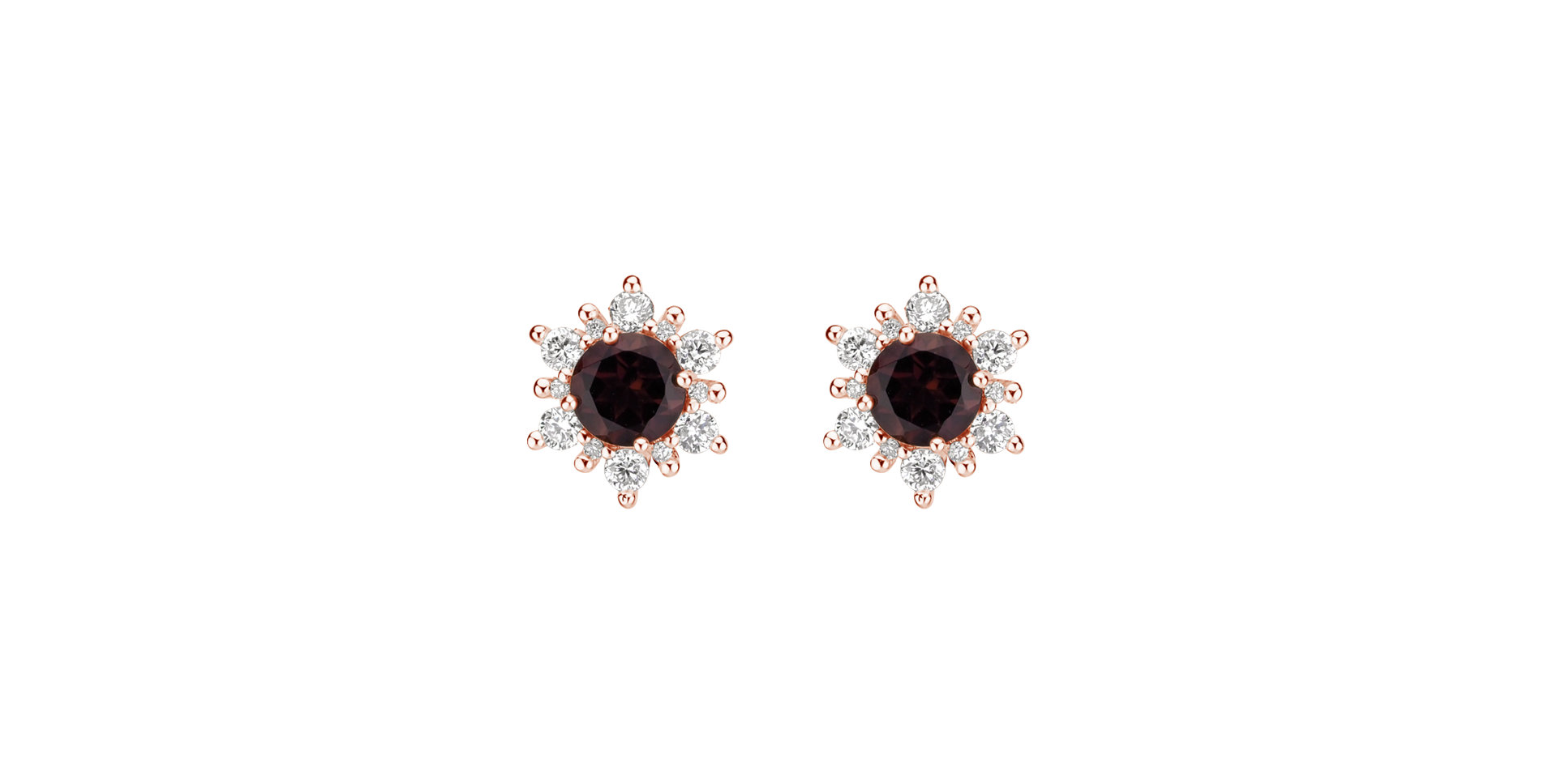 Diamond earrings with Tourmaline Purple Fancy Fairytale