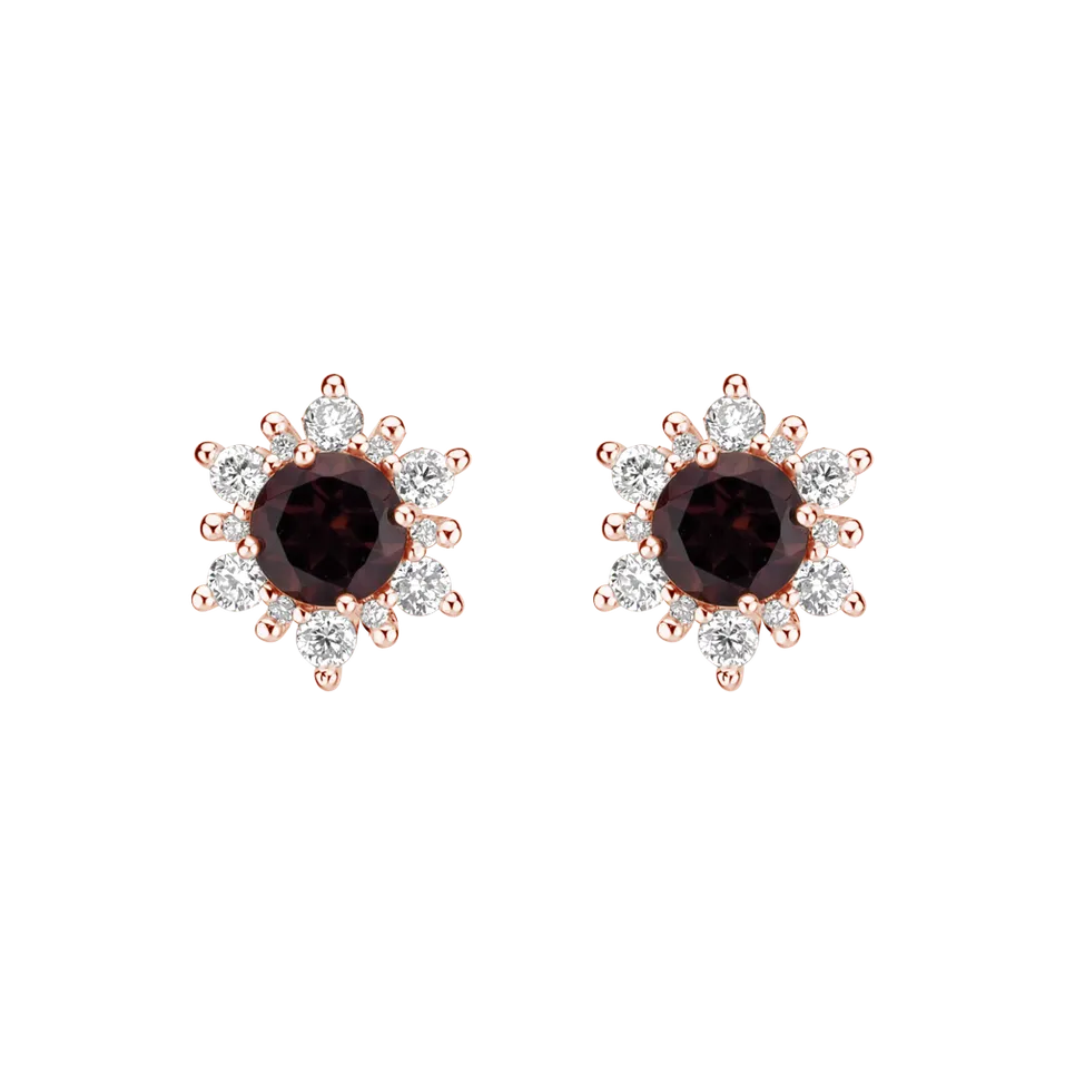 Diamond earrings with Tourmaline Purple Fancy Fairytale