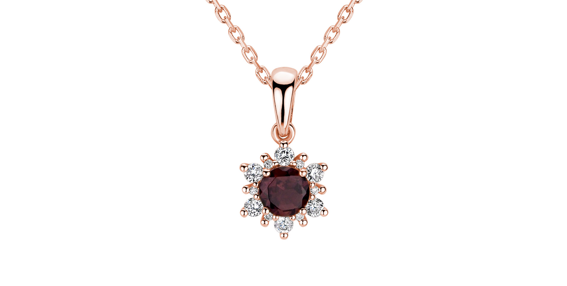 Diamond pendant with Tourmaline Purple Winter Fairytale