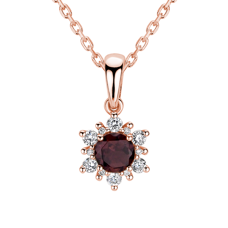 Diamond pendant with Tourmaline Purple Winter Fairytale