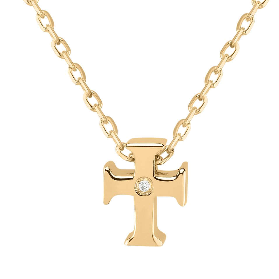 Diamond necklace Small Cross