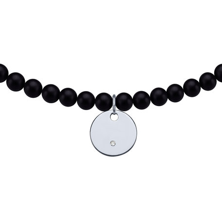 Diamond bracelet with Agate Dark Touch