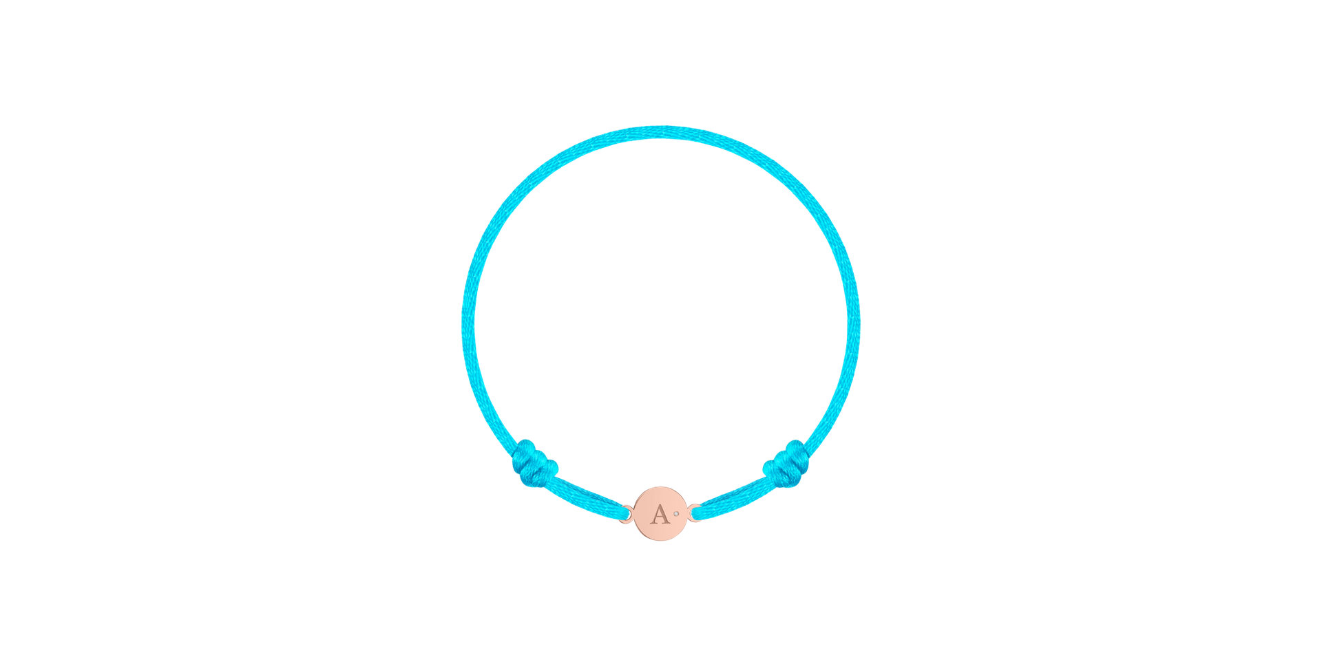 Children's diamond bracelet Circle Letter A