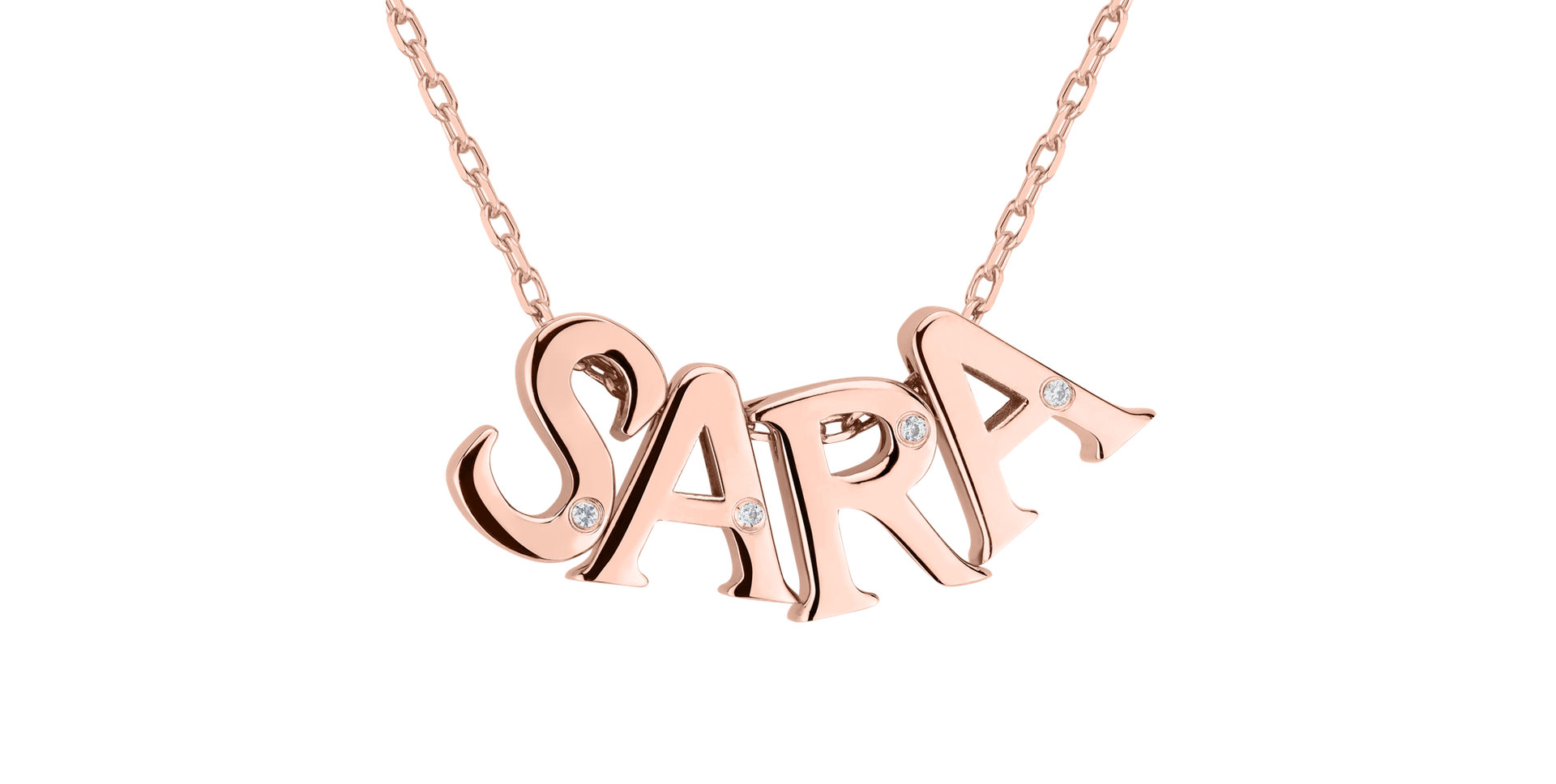 Diamond necklace Letters