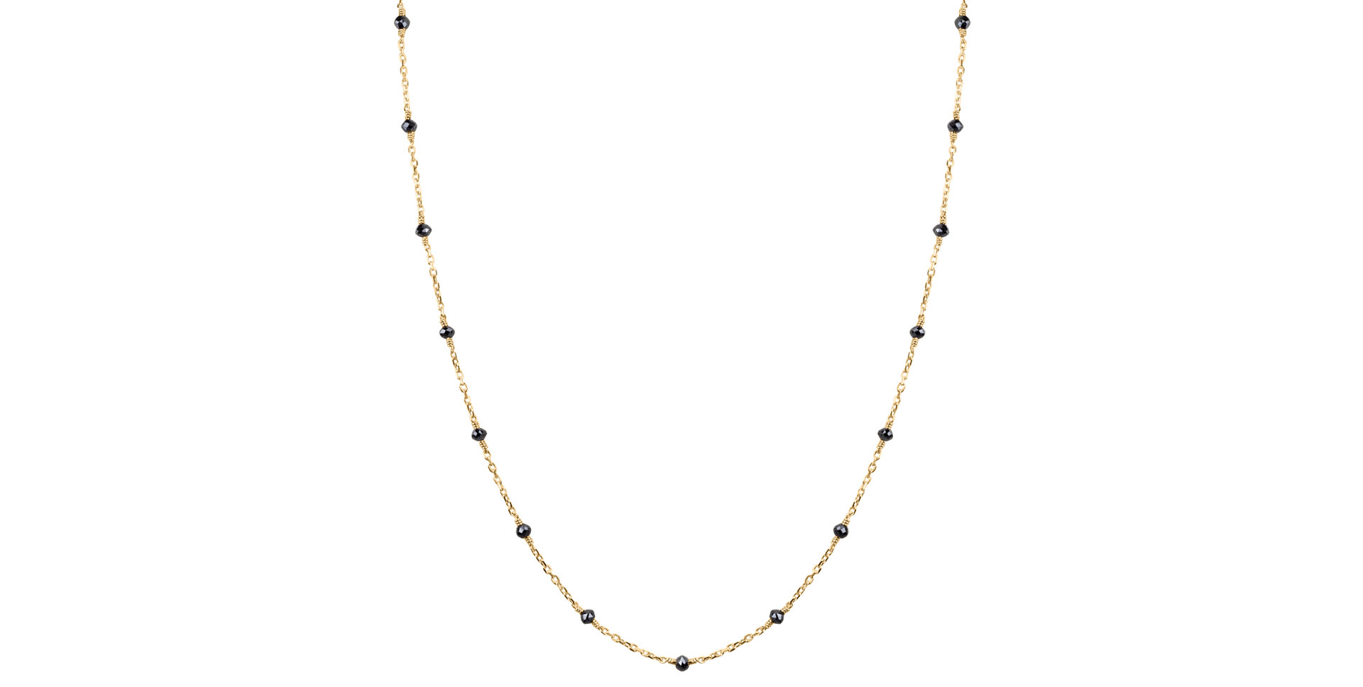 Necklace with black diamonds Dark Melody