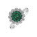 Diamond ring with Emerald Tanzania Majesty2