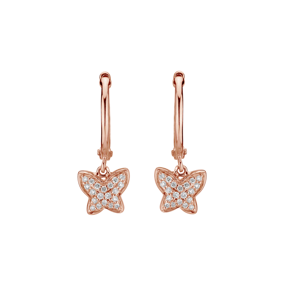 Diamond earrings Amazing Butterfly