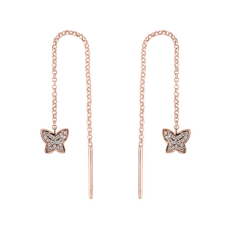 Diamond earrings Amazing Butterfly