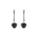 Earrings with black diamonds Amazing Heart2