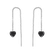 Earrings with black diamonds Amazing Heart2