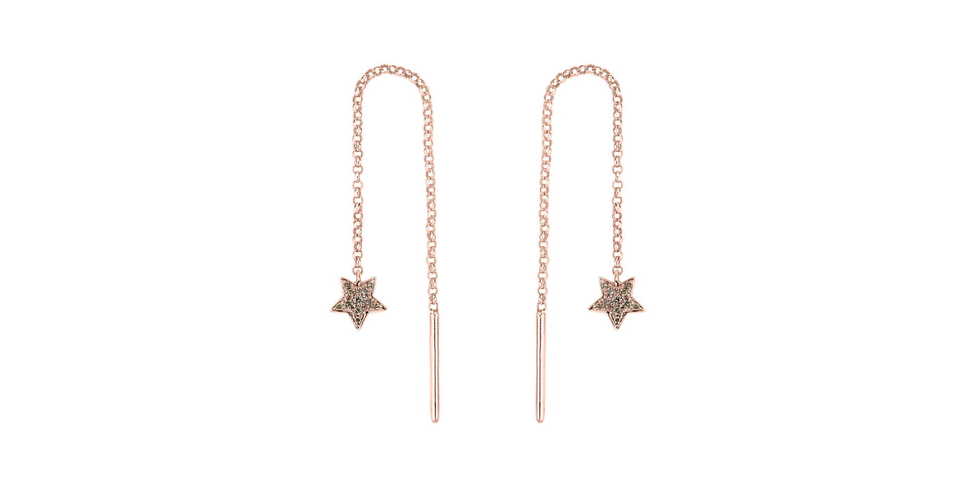 Earrings with brown diamonds Amazing Night