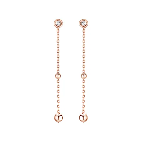 Diamond earrings Dots Waterfall