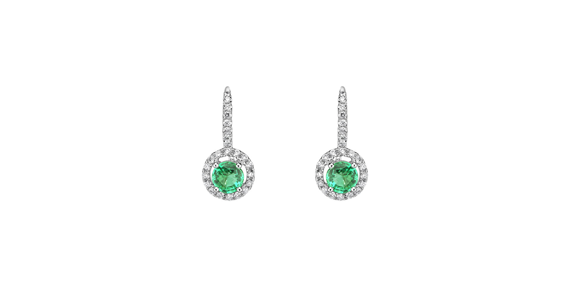 Diamond earrings with Emerald Hollywood Passion