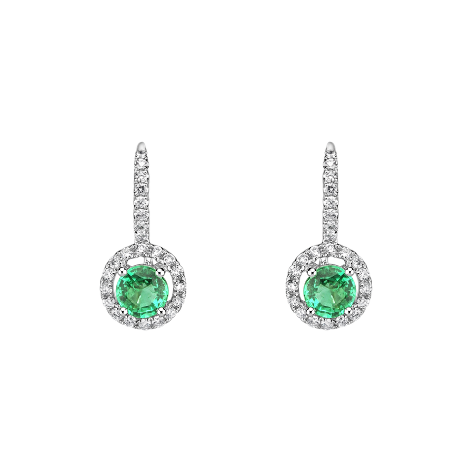 Diamond earrings with Emerald Hollywood Passion