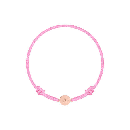 Children's diamond bracelet Circle Letter A