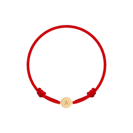 Children's diamond bracelet Circle Letter A