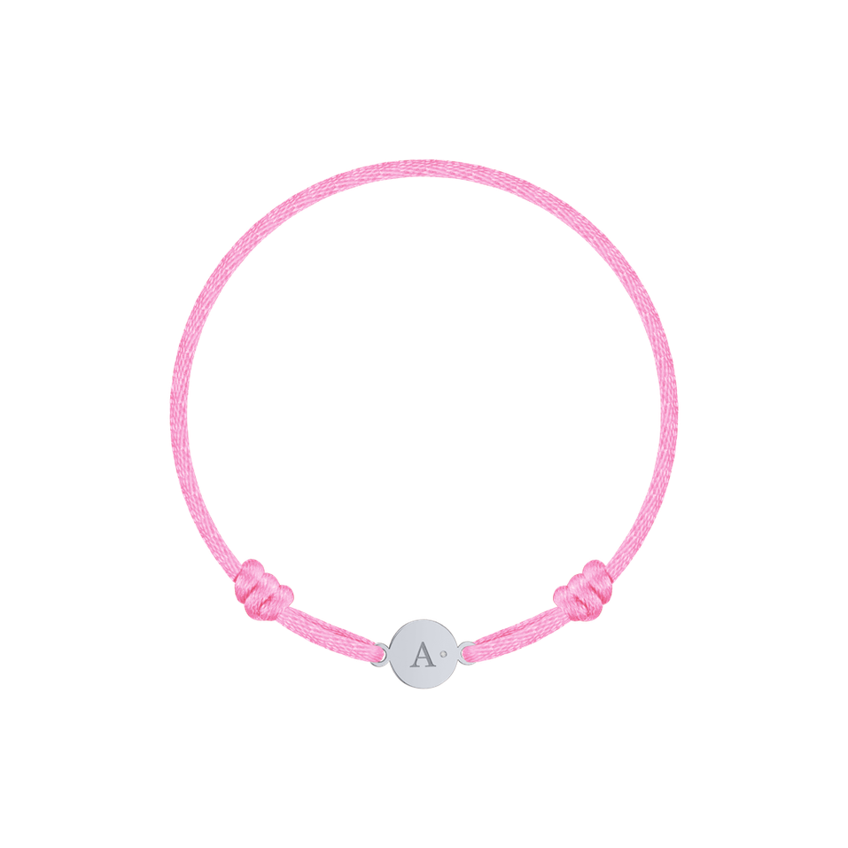 Children's diamond bracelet Circle Letter A