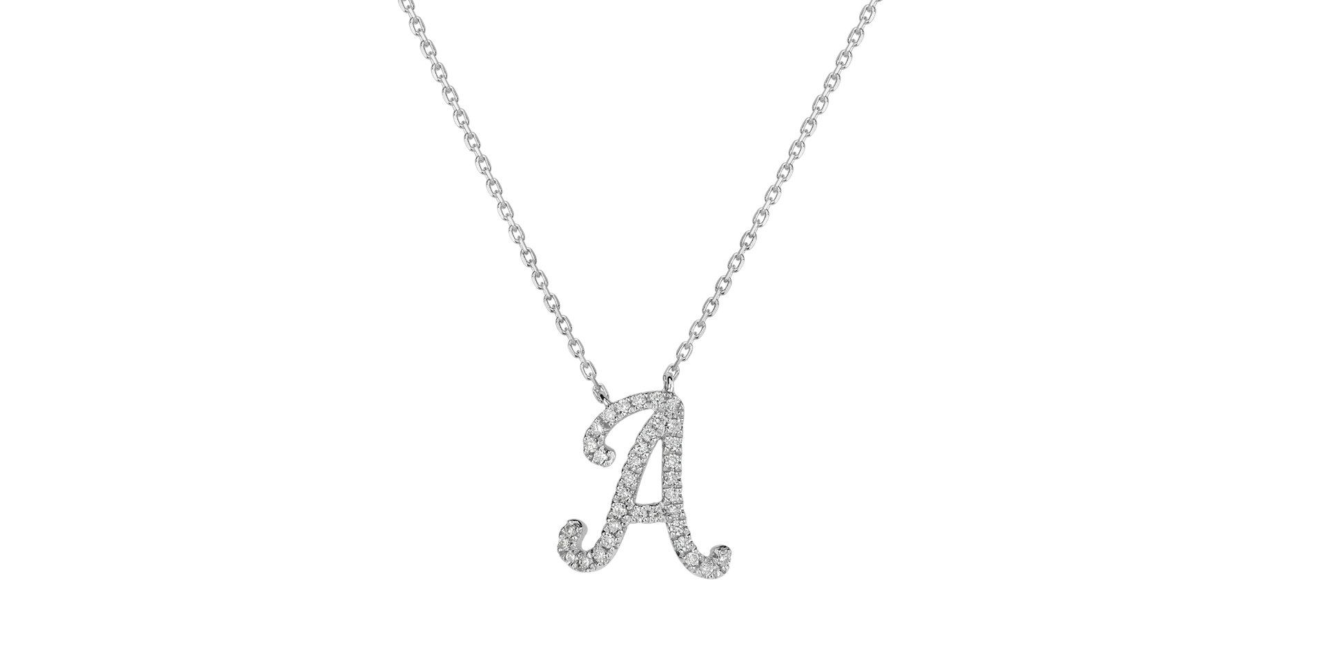 Diamond necklace Curly Glitter A