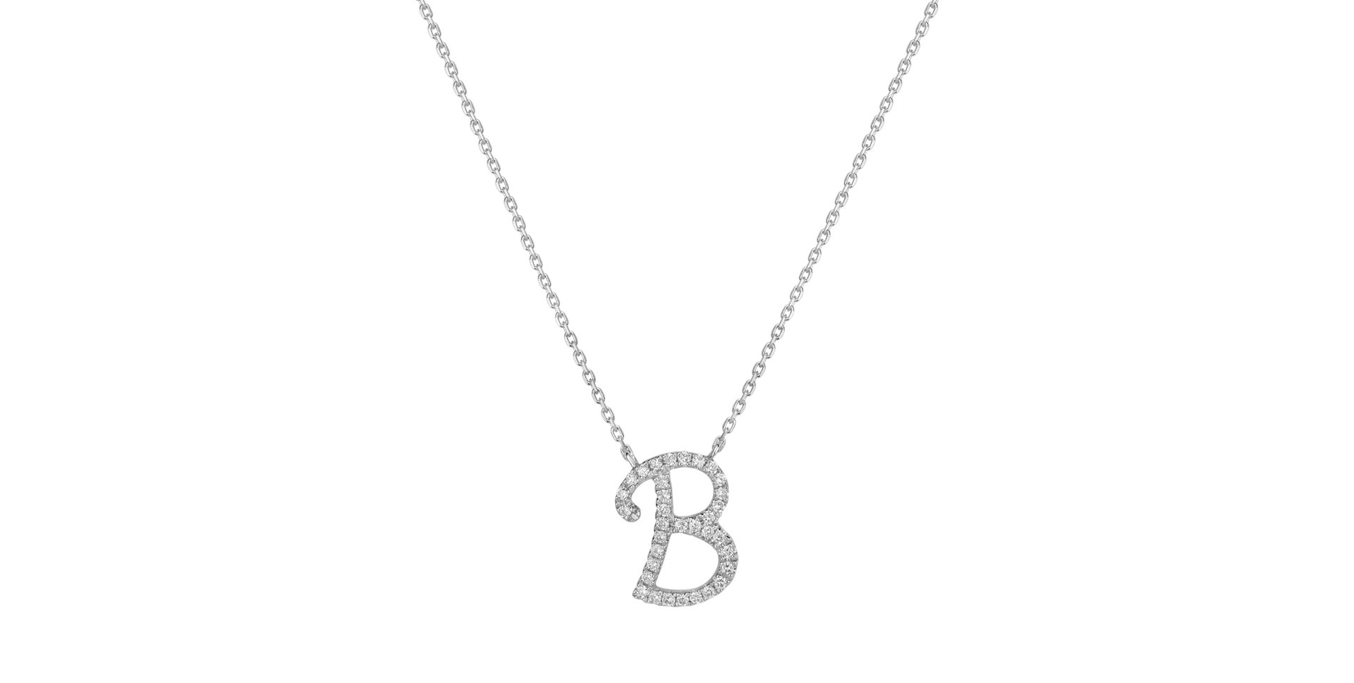Diamond necklace Curly Glitter B