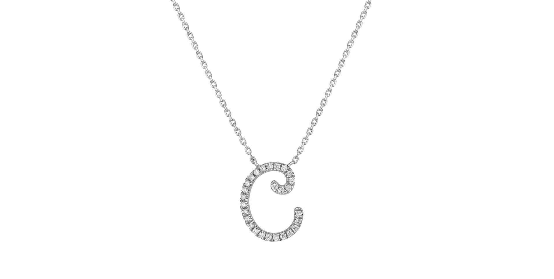 Diamond necklace Curly Glitter C