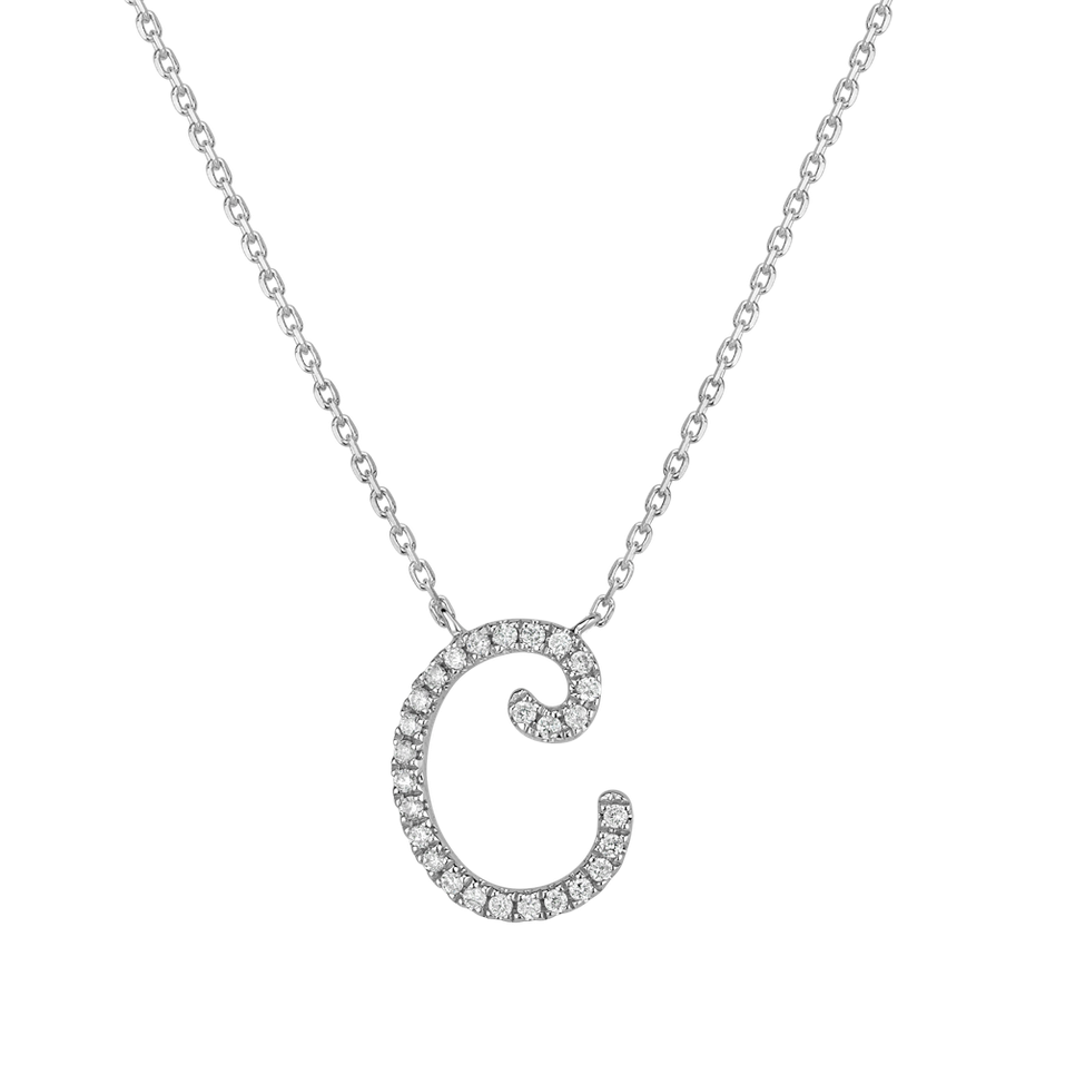 Diamond necklace Curly Glitter C