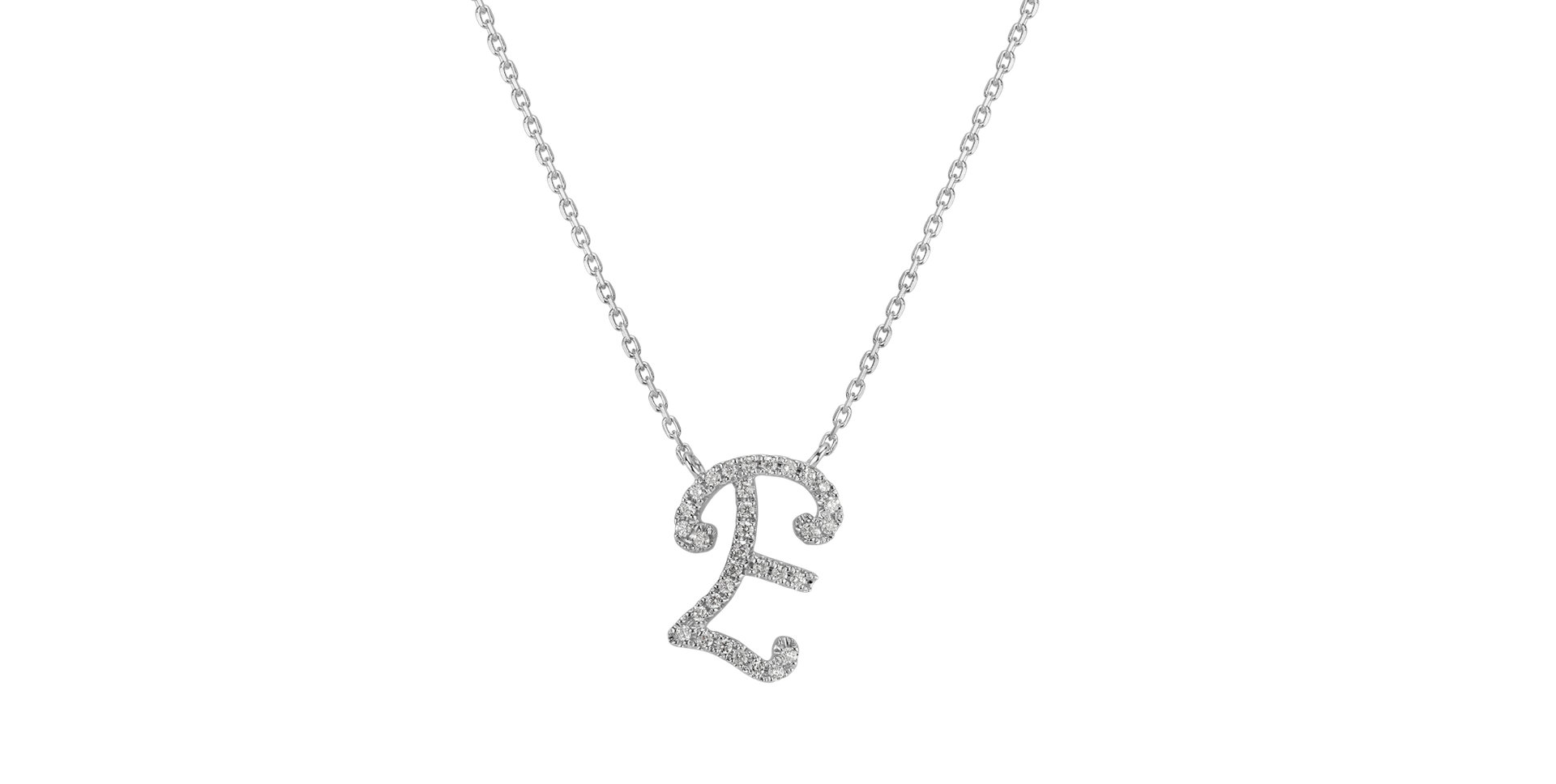 Diamond necklace Curly Glitter E