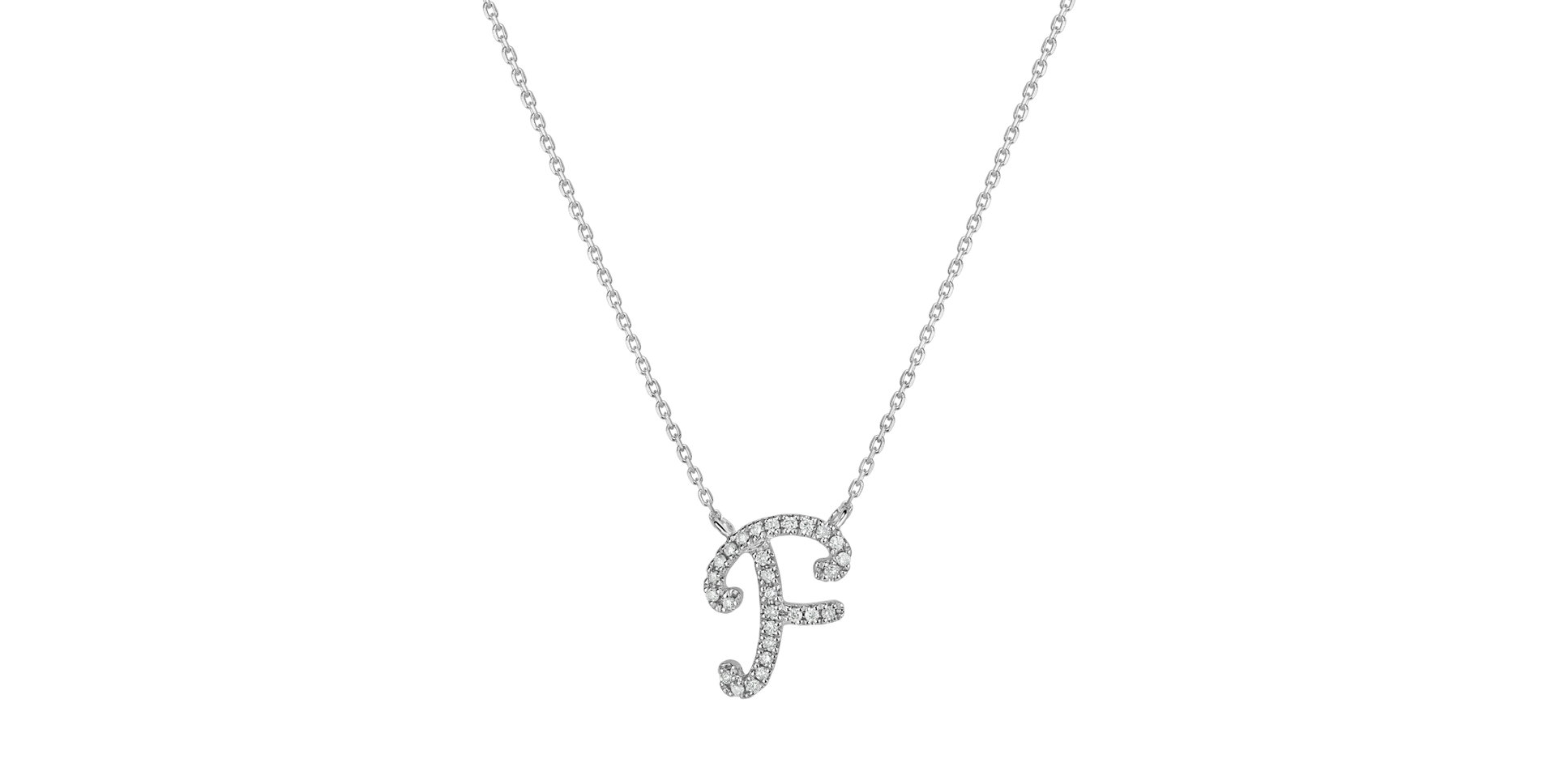 Diamond necklace Curly Glitter F